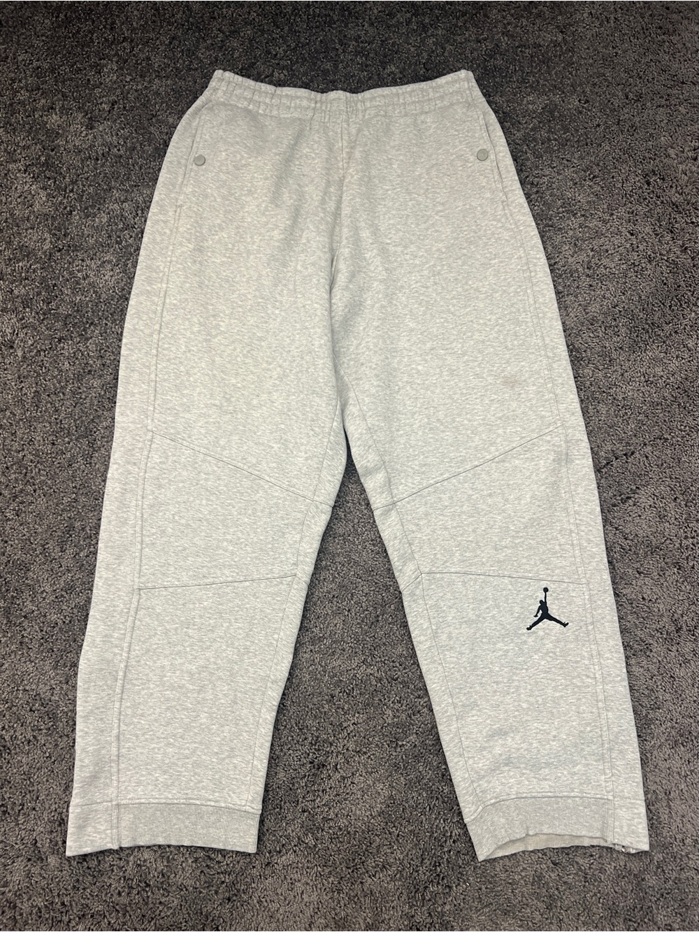 Nike Air Jordan Fleece Sweatpants Men’s Size Large Sport Gray Crossover Dri-Fit